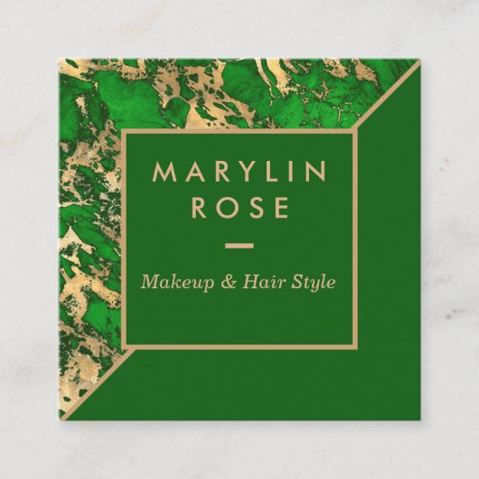 大理石カスタマイズ スクエア名刺 (正面)