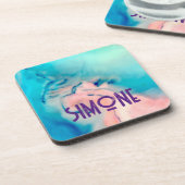 大理石カスタムインク渦流青懸命プラスチック塗装機 コースター (左側)