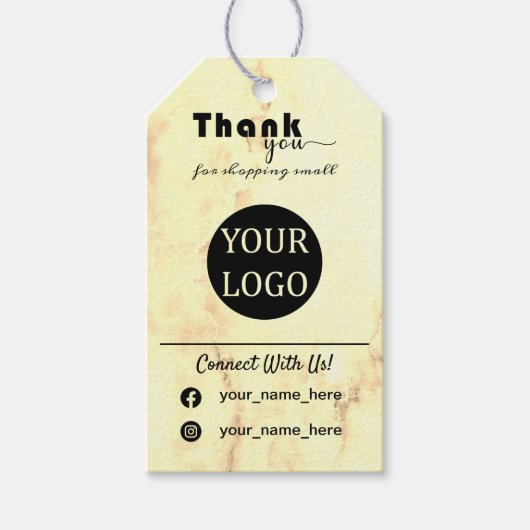 大理石カスタム印刷つるラベル、ギフトラベル ギフトタグ (正面)