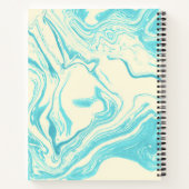 大理石カッコいいデザインインターコイズクリームカスタム ノートブック (裏面)