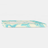 大理石カッコいいデザインターコイズとクリーム ゲストブック (背)