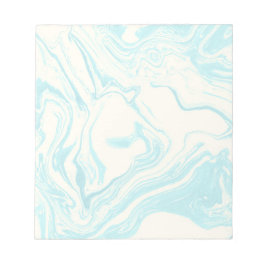 大理石カッコいいデザインターコイズとクリーム ノートパッド