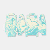 大理石カッコいいデザインターコイズとクリーム フェイバーボックス (折り畳みなし)