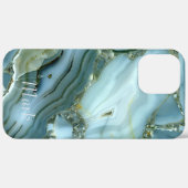 大理石カッコいい模様モノグラム Case-Mate iPhoneケース (裏面 (横))