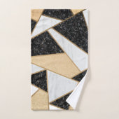 大理石カッコいい石幾何学模様 バスタオルセット (ハンドタオル)