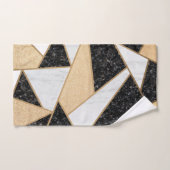 大理石カッコいい石幾何学模様 バスタオルセット (ハンドタオル)