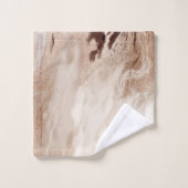 大理石カッコいい花崗岩テクスチャブラウン金ゴールド バスタオルセット (ウォッシュタオル)