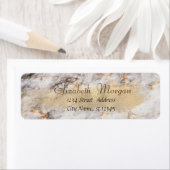 大理石カッコいい花崗岩、フェイク金ゴールド筆のストローク ラベル (インサイチュ)