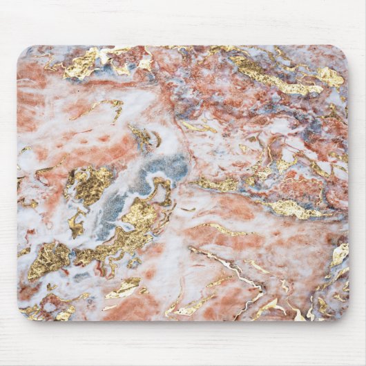 大理石カッコいい金ゴールドグリッター マウスパッド (正面)