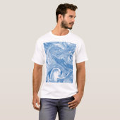 大理石カラフルアートパターン。 Tシャツ (正面フル)