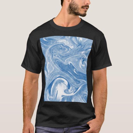 大理石カラフルアートパターン。 Tシャツ (正面)
