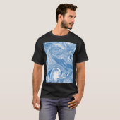 大理石カラフルアートパターン。 Tシャツ (正面フル)