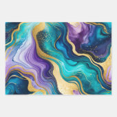 大理石カラフルインクアート包装紙シート ラッピングペーパーシート (正面3)