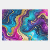 大理石カラフルインクアート包装紙シート ラッピングペーパーシート (正面3)