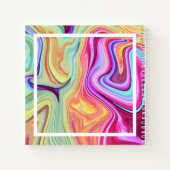 大理石カラフルスケパーソナライズされたッチ ノートブック (裏面)