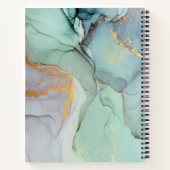 大理石カラフルノーパーソナライズされたト ノートブック (裏面)