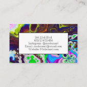 大理石カラフル抽象芸術流体アート 名刺 (裏面)