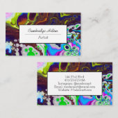 大理石カラフル抽象芸術流体アート 名刺 (正面/裏面)