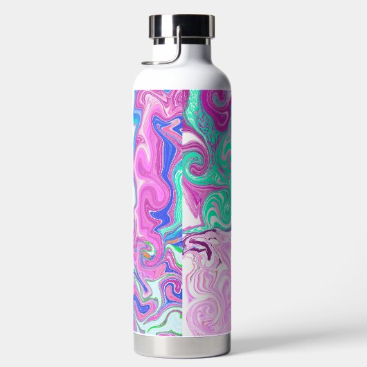 大理石カラフル流芸術を渦巻く ウォーターボトル (右面)