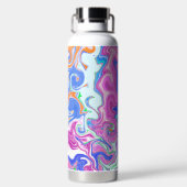 大理石カラフル流芸術を渦巻く ウォーターボトル (背面)