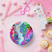 大理石カラフル流芸術 ペーパーボウル (パーティー)