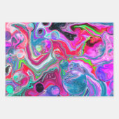 大理石カラフル流芸術 ラッピングペーパーシート (正面2)