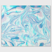 大理石カラフル渦巻き ラッピングペーパー (フラット)