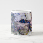 大理石カラフル石及びグリッター ジャンボコーヒーマグカップ (正面)