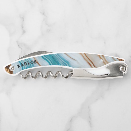 大理石カラフル質波模様モノグラム ソムリエナイフ (裏面)