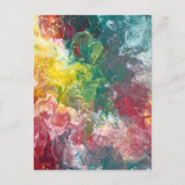 大理石カラフル ポストカード