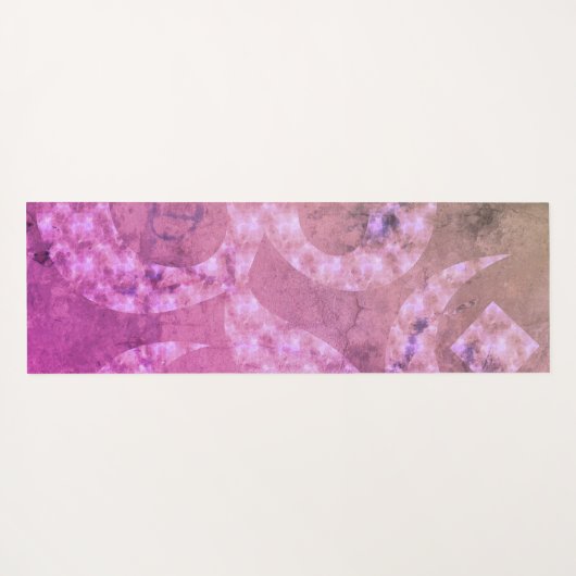 大理石カラフルOMシンボル反転パーソナライズされた可能 ヨガマット (裏面(横))