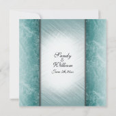 大理石カラムミント結婚式招待状 招待状 (裏面)