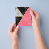 大理石カラーコレクションジオメトリ抽象デザイン チラシ (手)