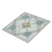 大理石カラーセラミックタイルとバラ窓モザイク タイル (側面)