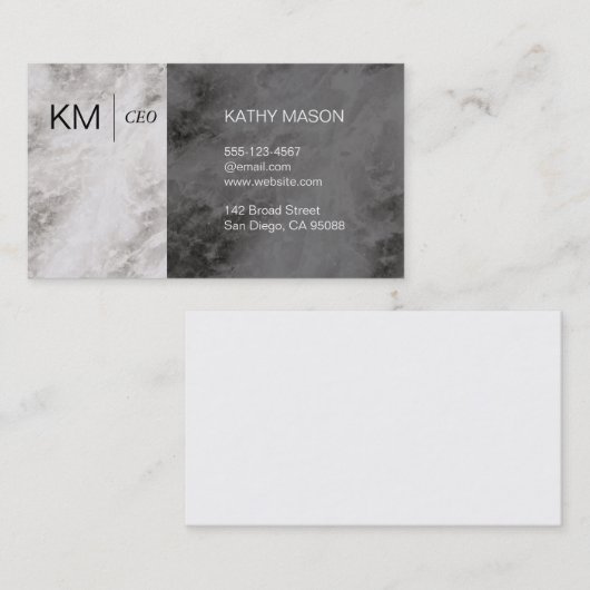 大理石カラーブロック 名刺 (正面/裏面)