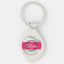 大理石ガーリーピンク名前をカスタムするミニマルデザイン