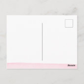 大理石ガーリー花花弁写真誕生のお知らせ ポストカード (裏面)