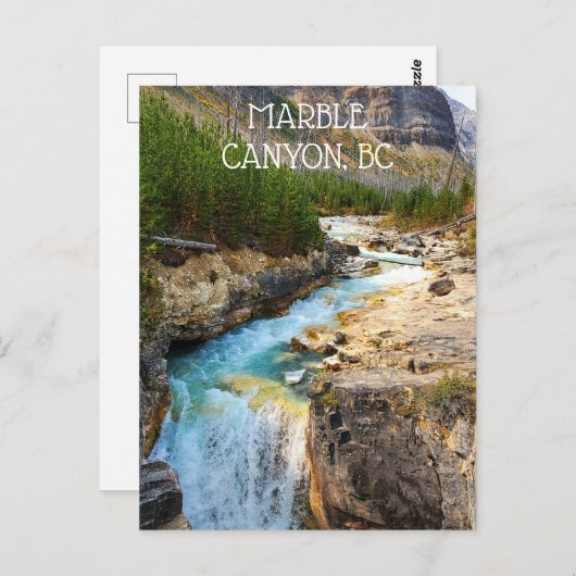 大理石キャニオン風光明媚な滝でKootenay Park BC ポストカード (正面/裏面)