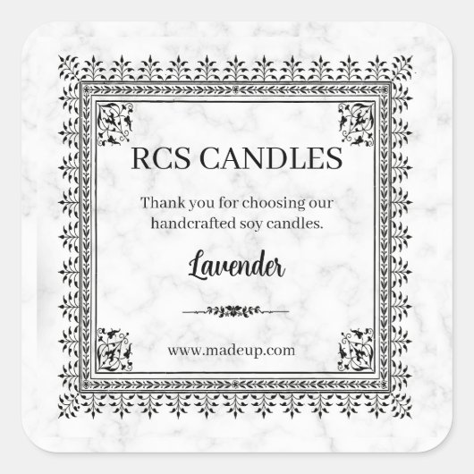 大理石キャンドルシール スクエアシール (正面)