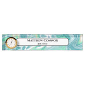 大理石クラシモダンパーソナライズされたー デスクネームプレート (正面)