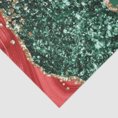 大理石クリスマスレッド、グリーンと金ゴールドグリッターゲート 薄葉紙 (詳細)