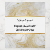 大理石クリーム金ゴールド抽象芸術ワインラベル ワインラベル (シングルラベル)