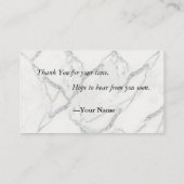 大理石クリーンな外観の名刺 名刺 (裏面)