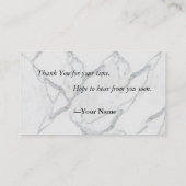 大理石クリーンな外観の名刺 名刺 (裏面)