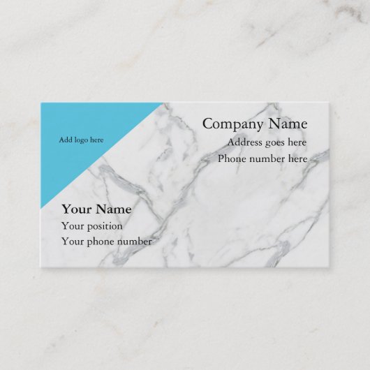 大理石クリーンな外観の名刺 名刺 (正面)