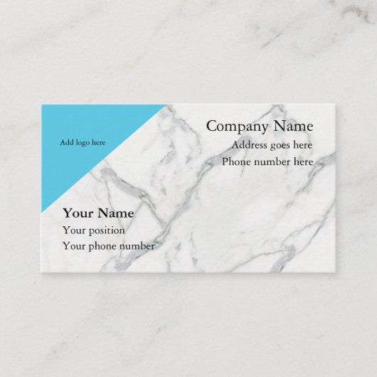 大理石クリーンな外観の名刺 名刺 (正面)