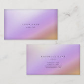大理石グラデーションパープル金ゴールドホワイトミニマルVIP 名刺 (正面/裏面)