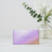 大理石グラデーションパープル金ゴールドホワイトミニマルVIP 名刺 (スタンド正面)