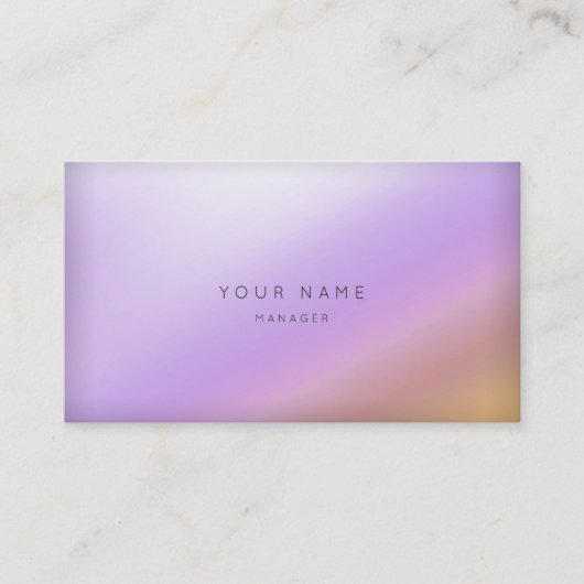 大理石グラデーションパープル金ゴールドホワイトミニマルVIP 名刺 (正面)