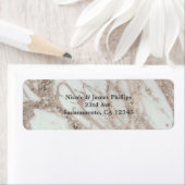 大理石グラムバラピンク金ゴールドシルバーデザイナーシック ラベル (インサイチュ)